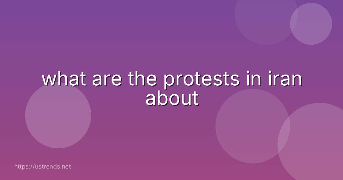 what are the protests in iran about