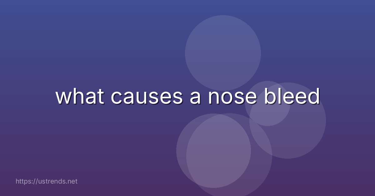 what causes a nose bleed