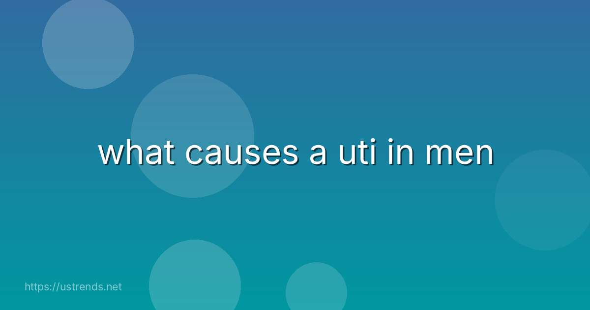 what causes a uti in men