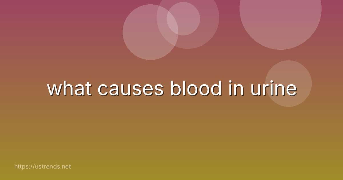 what causes blood in urine