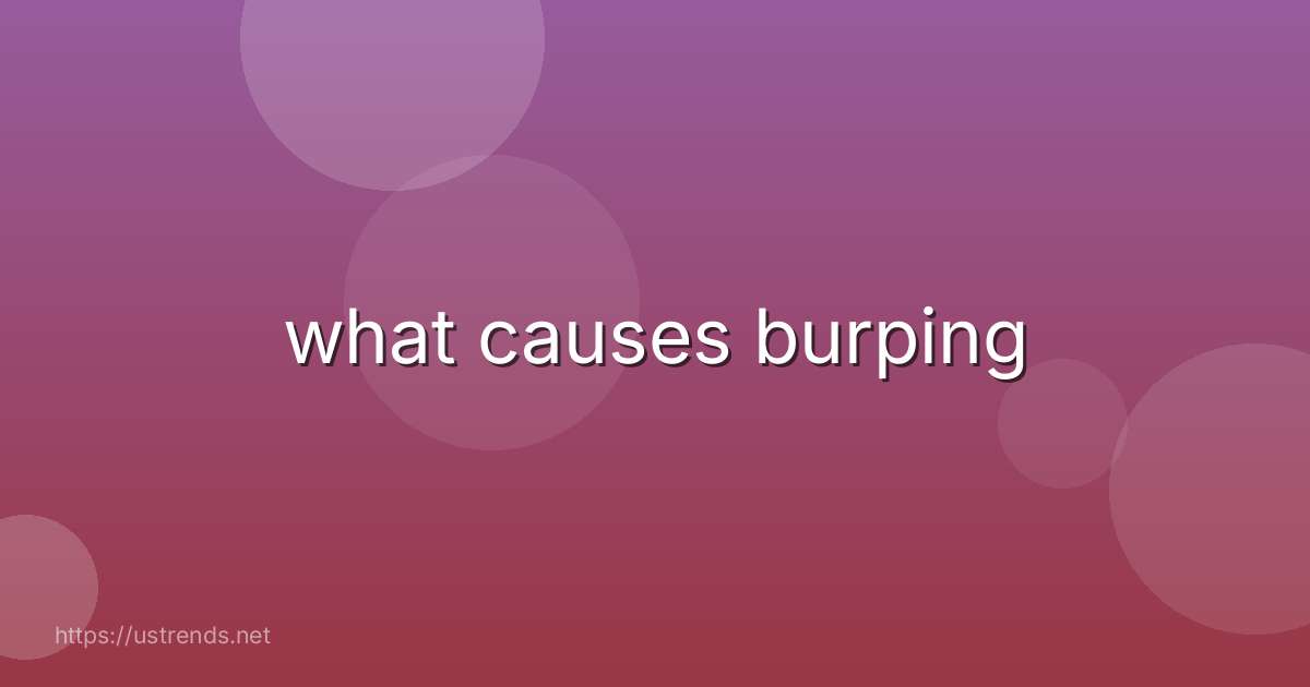 what causes burping