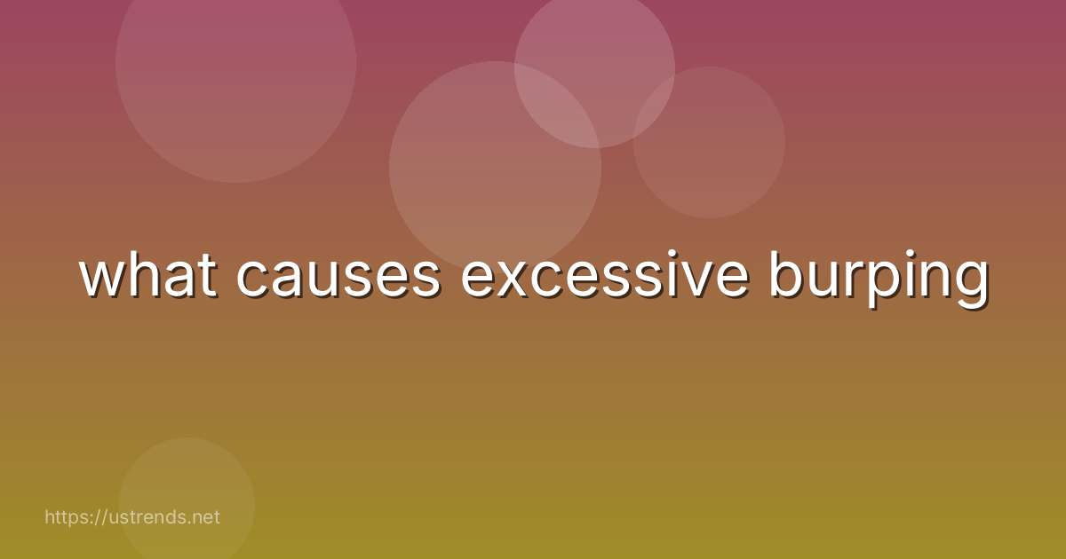 what causes excessive burping