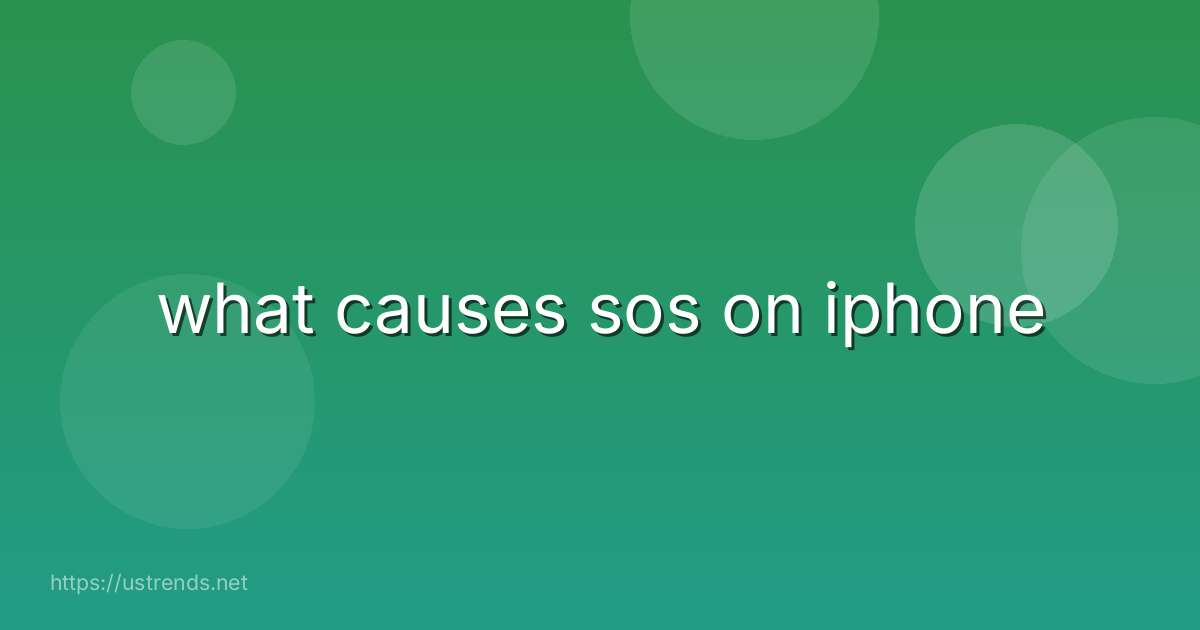 what causes sos on iphone
