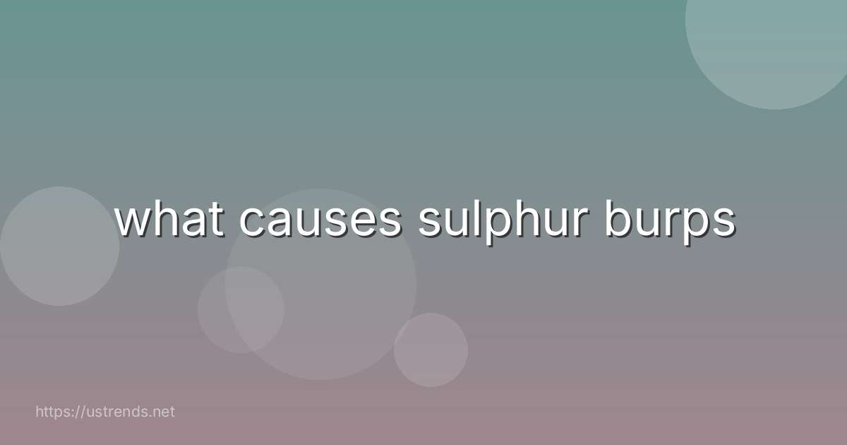 what causes sulphur burps