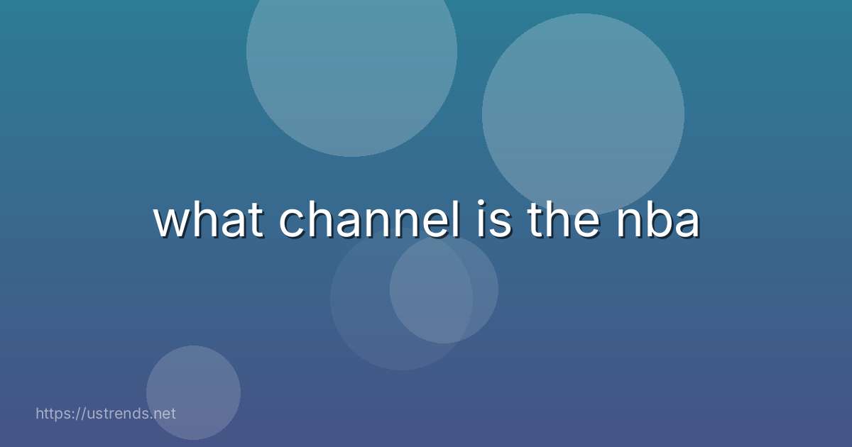 what channel is the nba