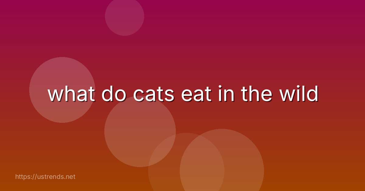 what do cats eat in the wild