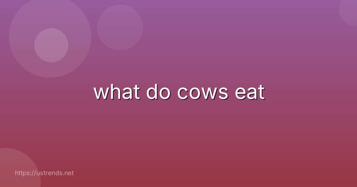what do cows eat
