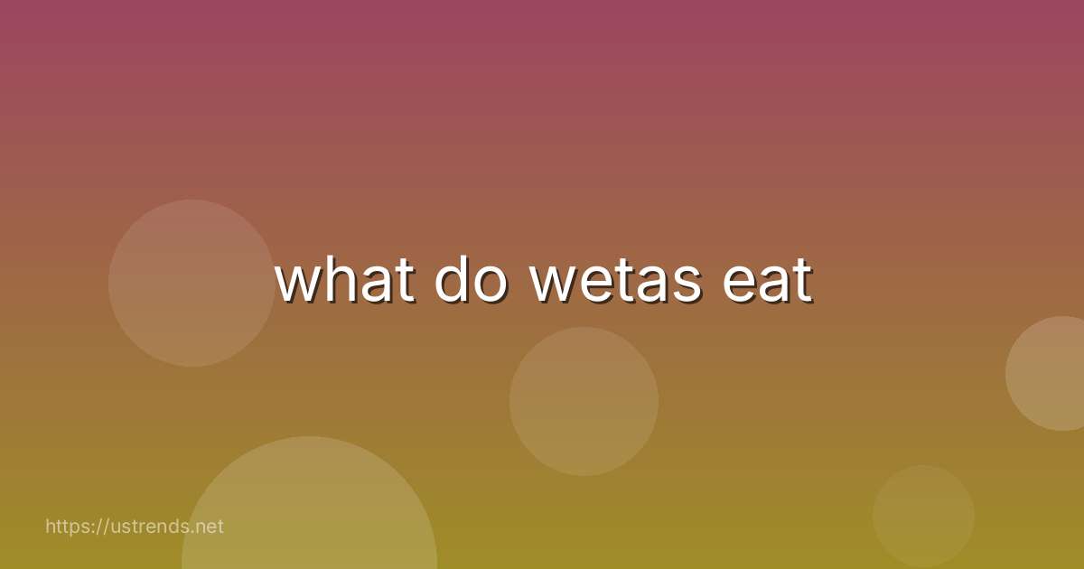 what do wetas eat