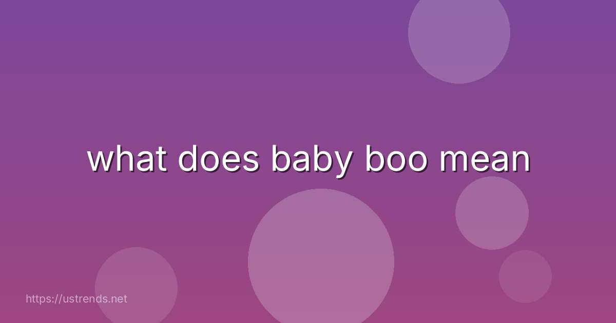 what does baby boo mean