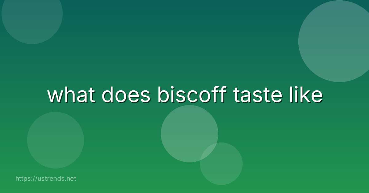 what does biscoff taste like