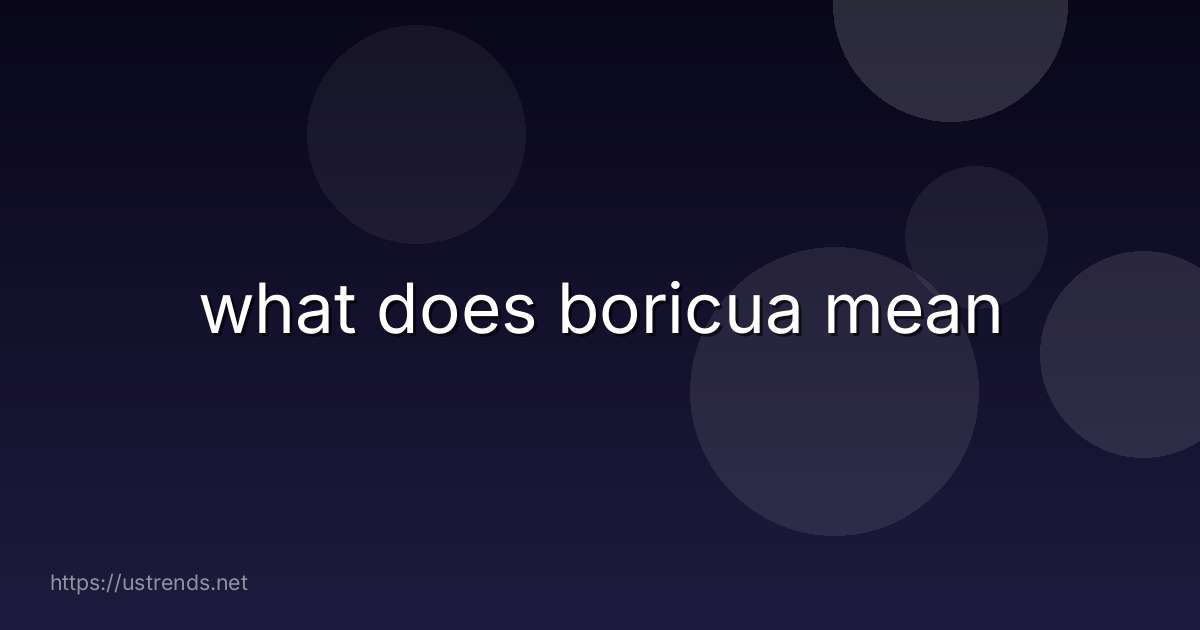 what does boricua mean
