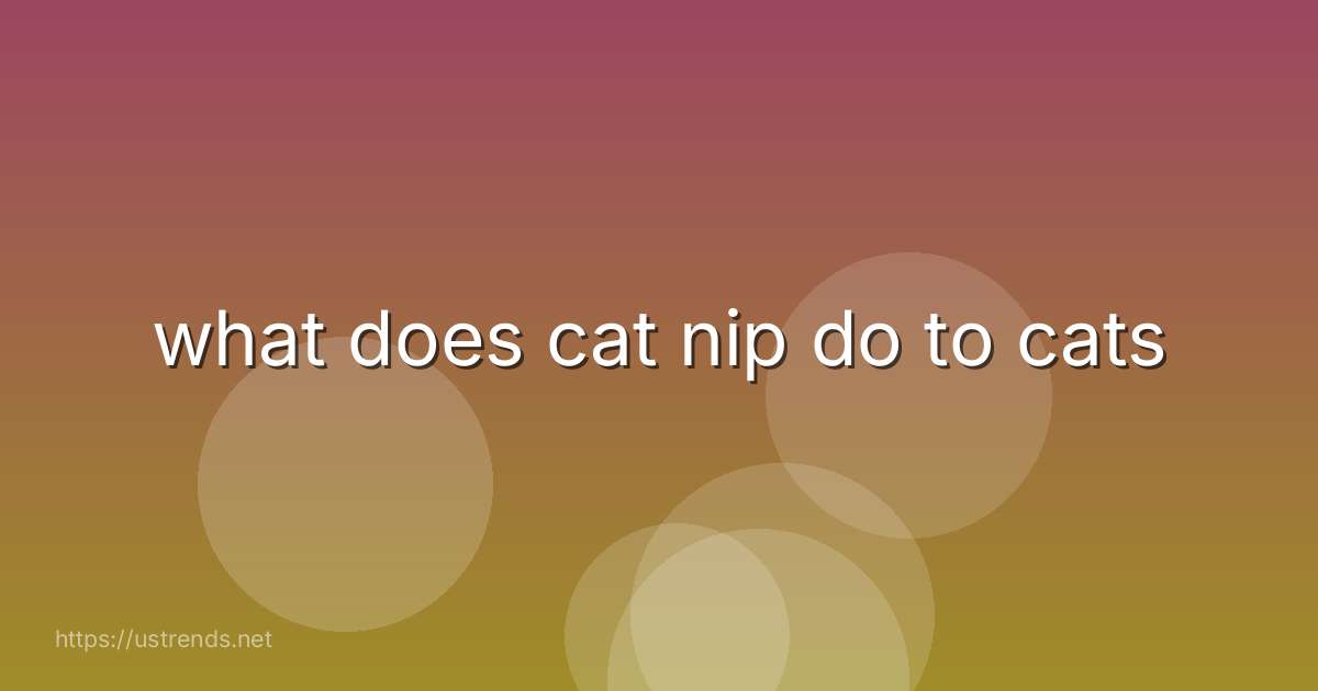 what does cat nip do to cats