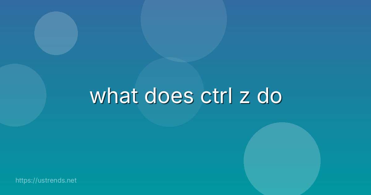 what does ctrl z do