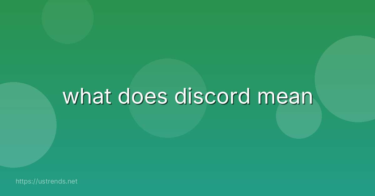 what does discord mean
