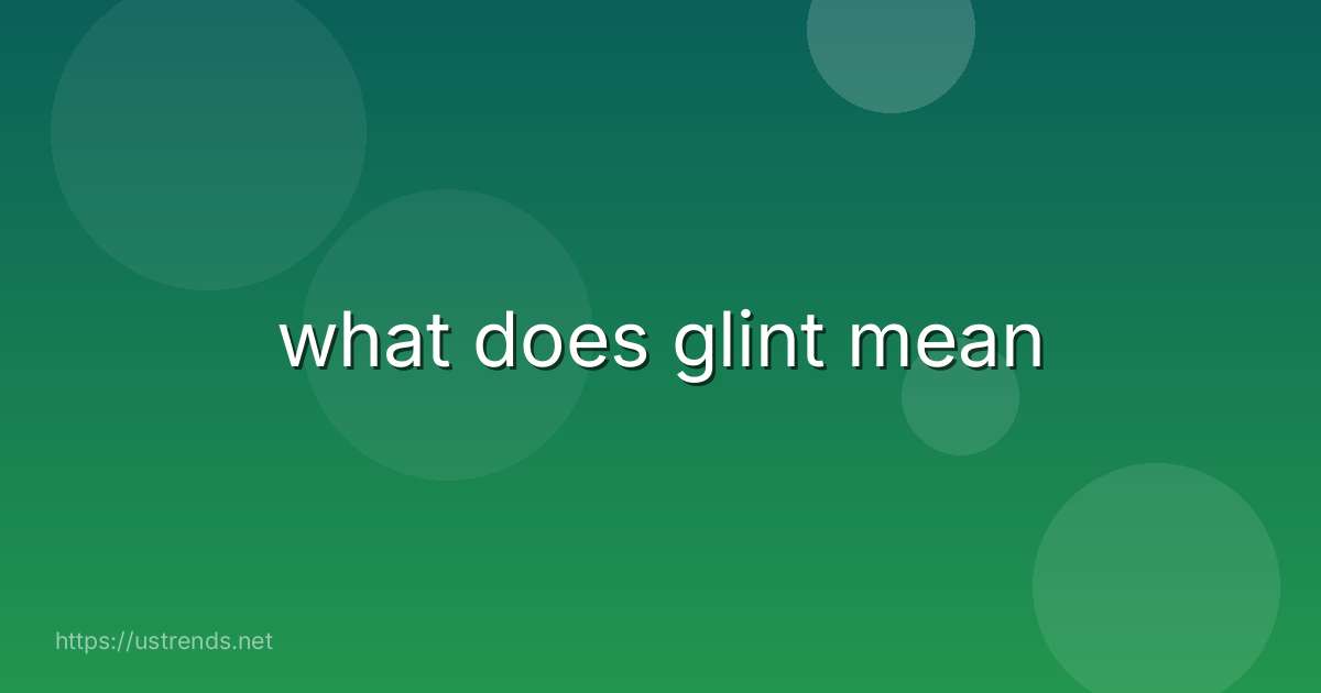 what does glint mean