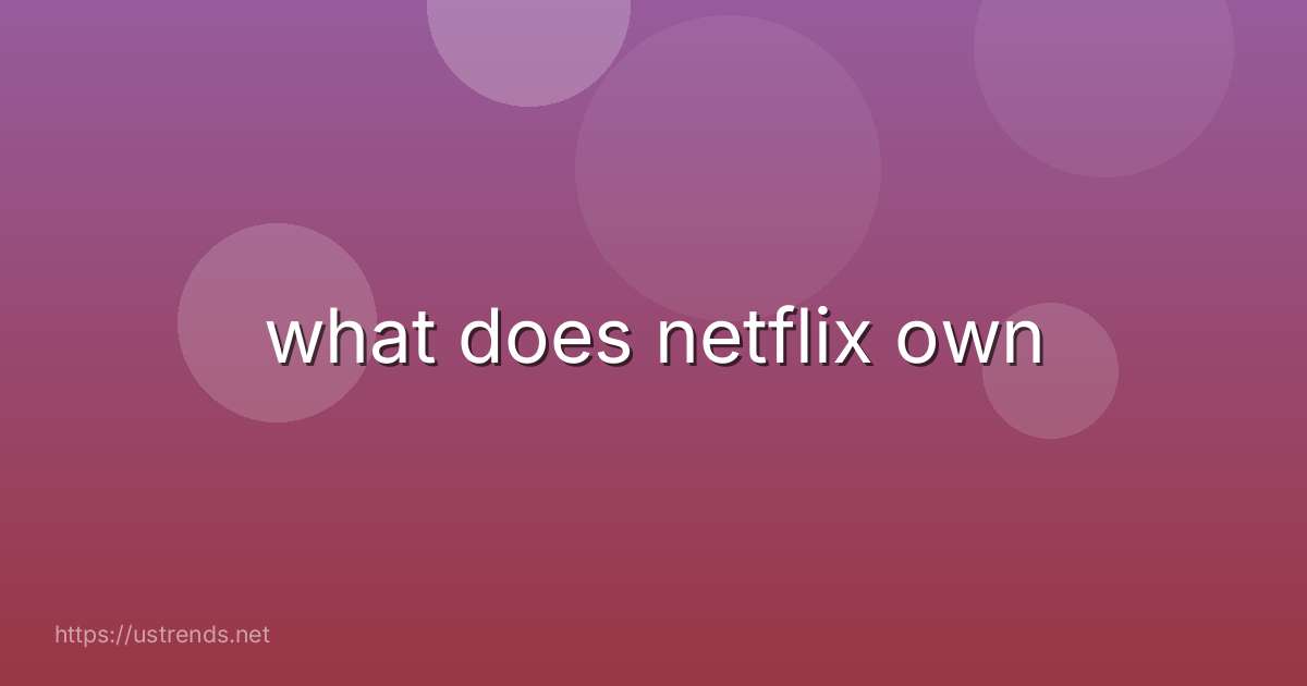 what does netflix own