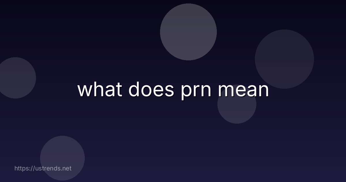 what does prn mean