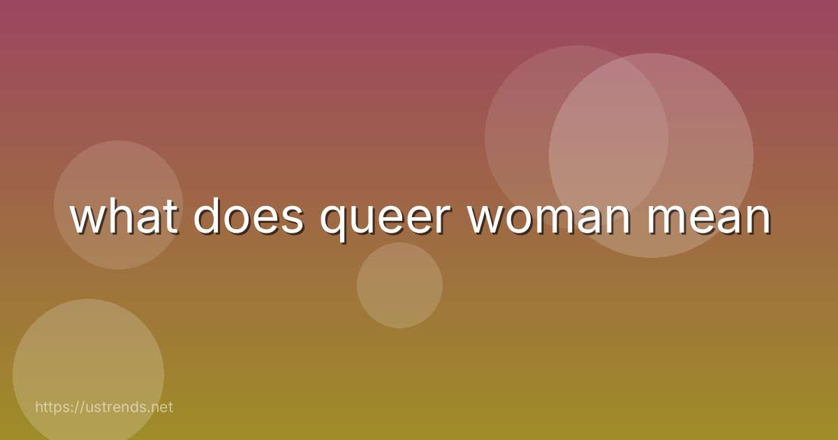 what does queer woman mean