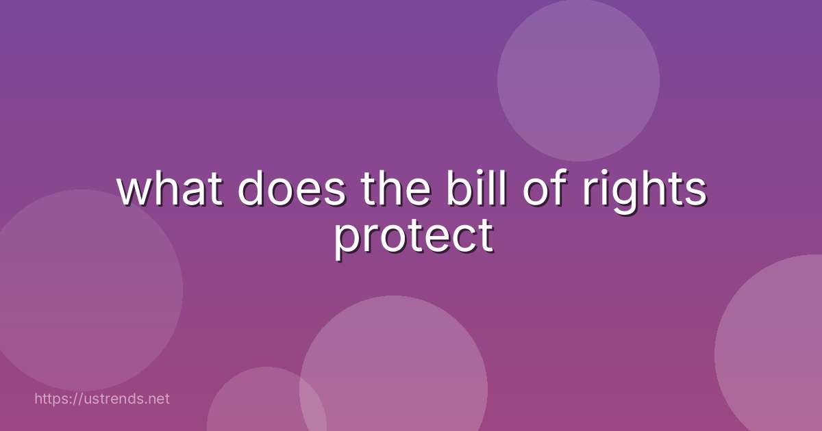 what does the bill of rights protect
