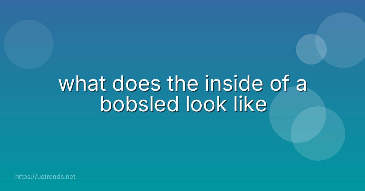 what does the inside of a bobsled look like