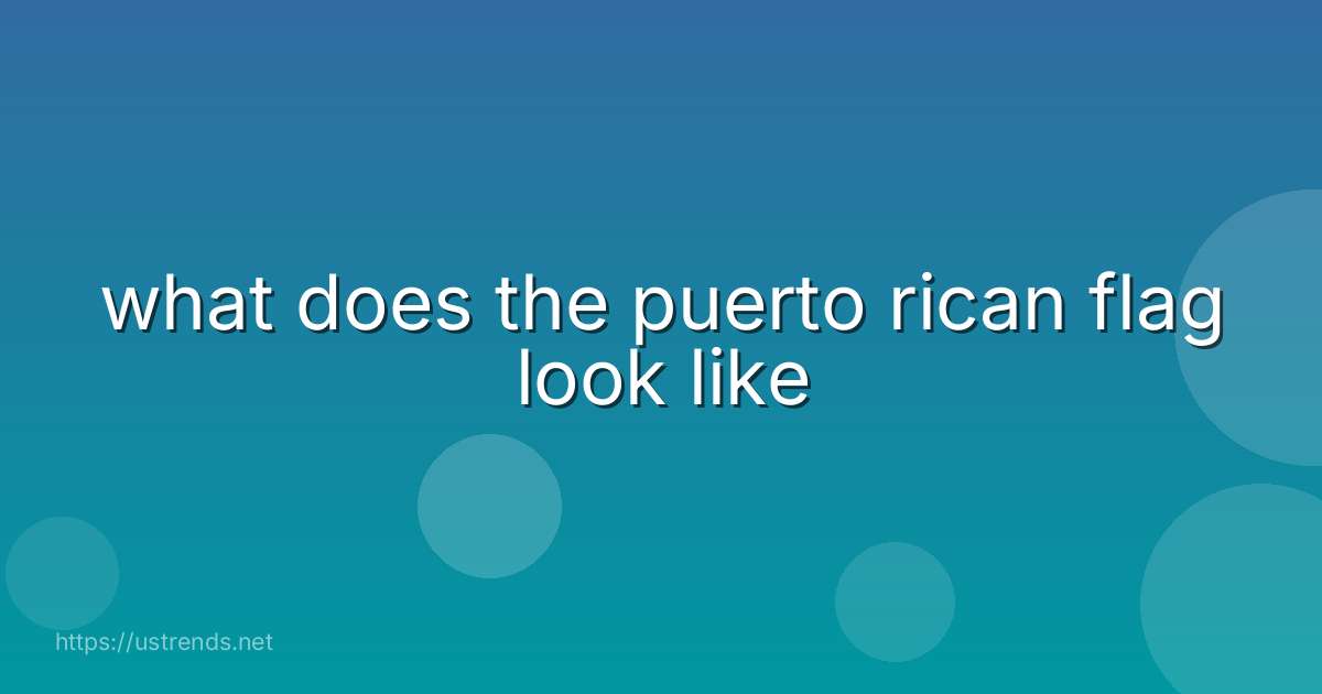 what does the puerto rican flag look like
