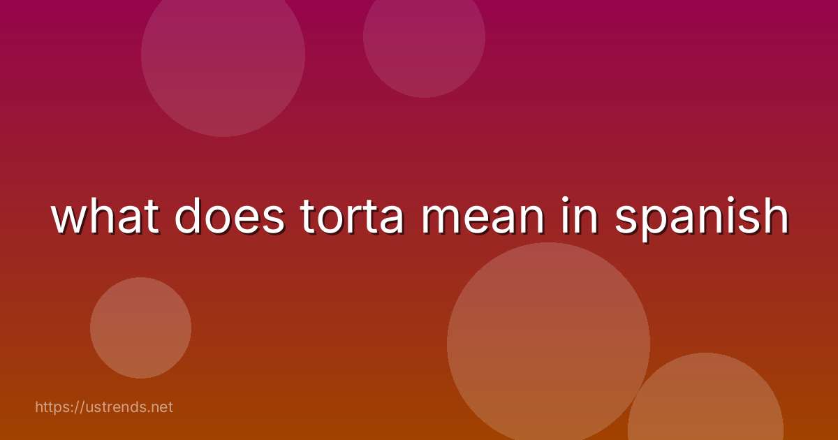 what does torta mean in spanish