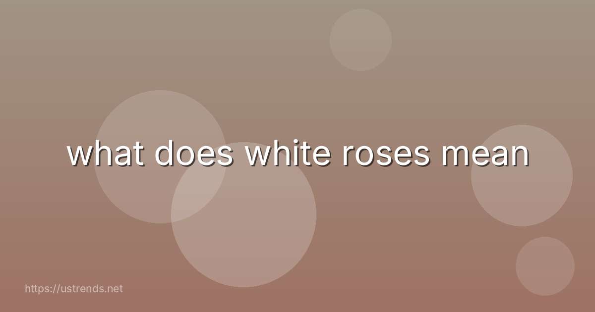 what does white roses mean
