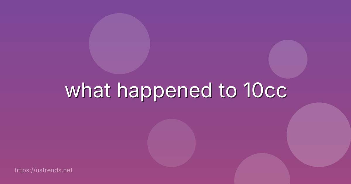 what happened to 10cc