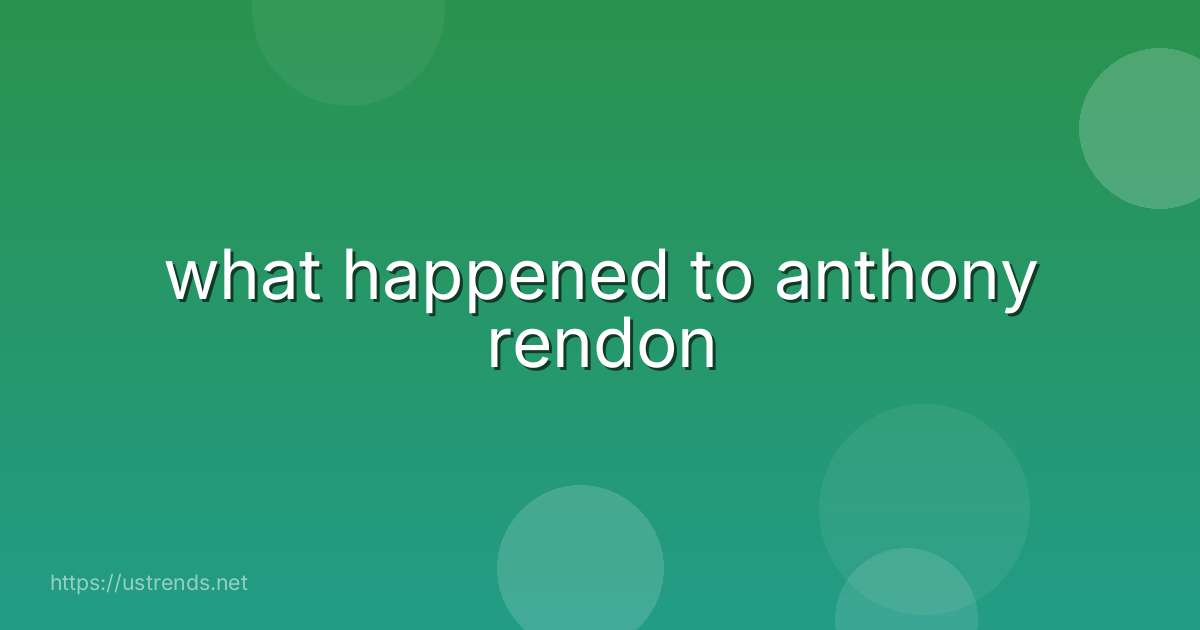 what happened to anthony rendon