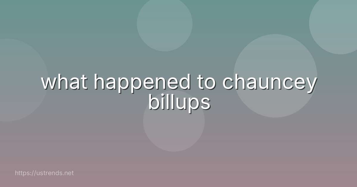 what happened to chauncey billups