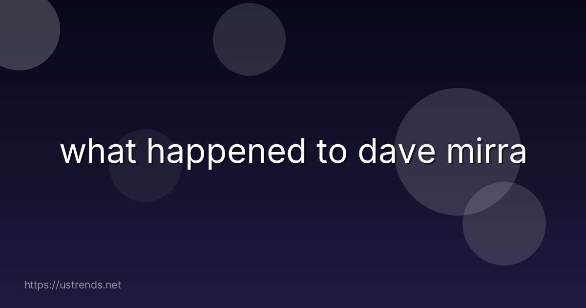 what happened to dave mirra
