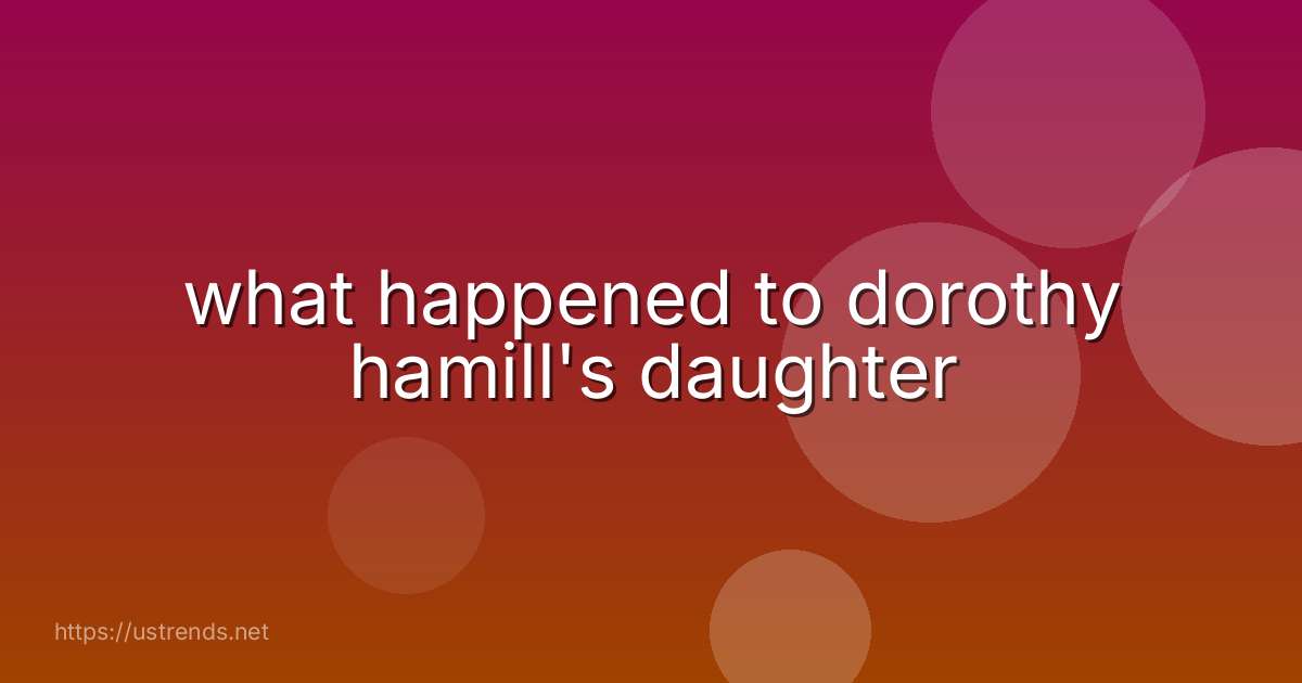 what happened to dorothy hamill's daughter