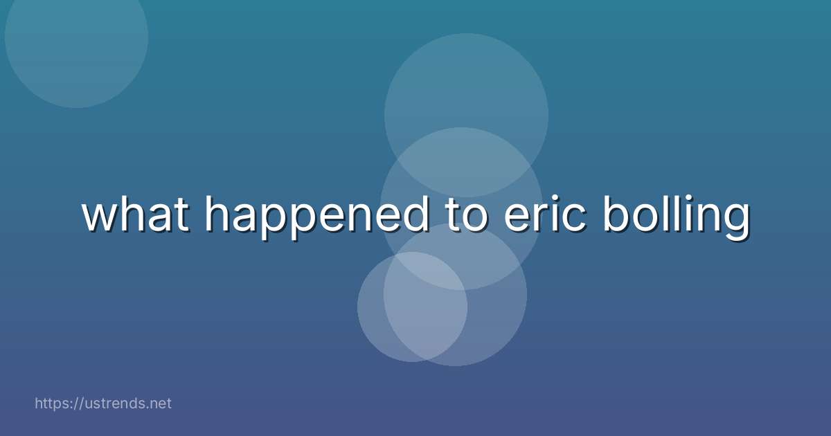 what happened to eric bolling