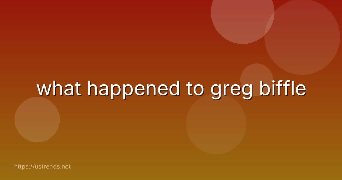 what happened to greg biffle