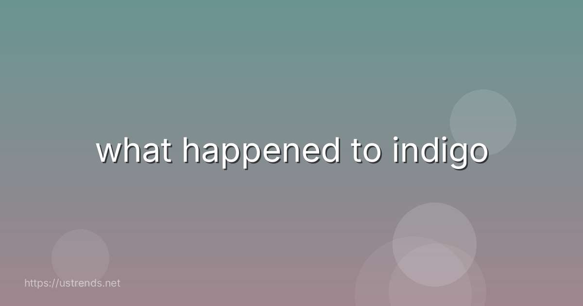 what happened to indigo