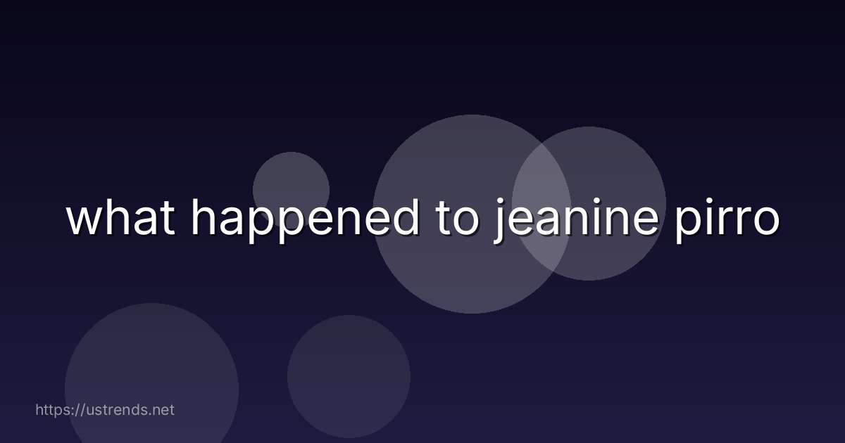 what happened to jeanine pirro