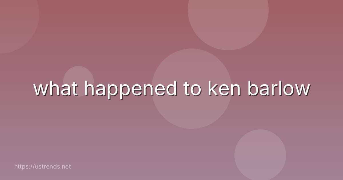 what happened to ken barlow