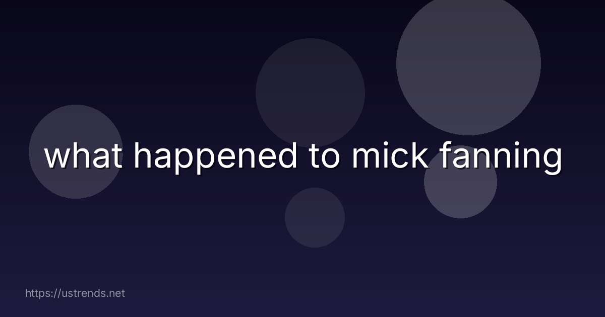what happened to mick fanning