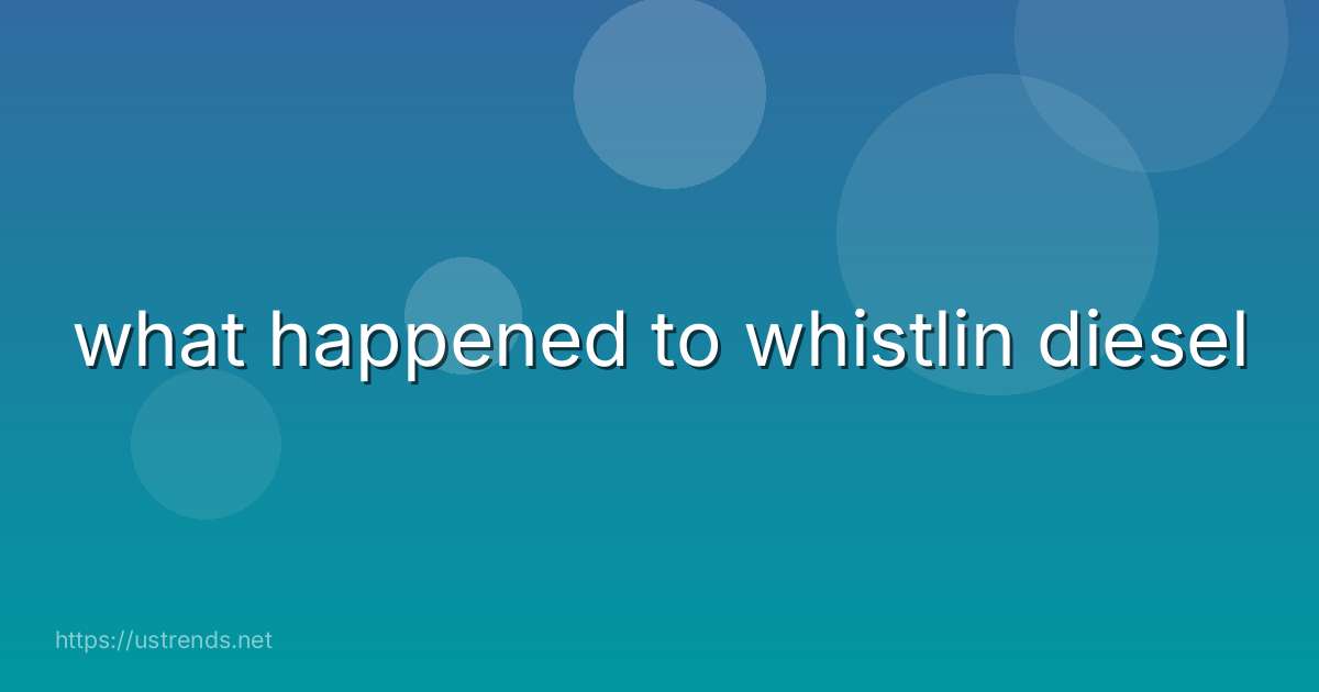 what happened to whistlin diesel