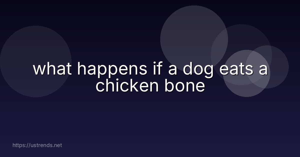 what happens if a dog eats a chicken bone