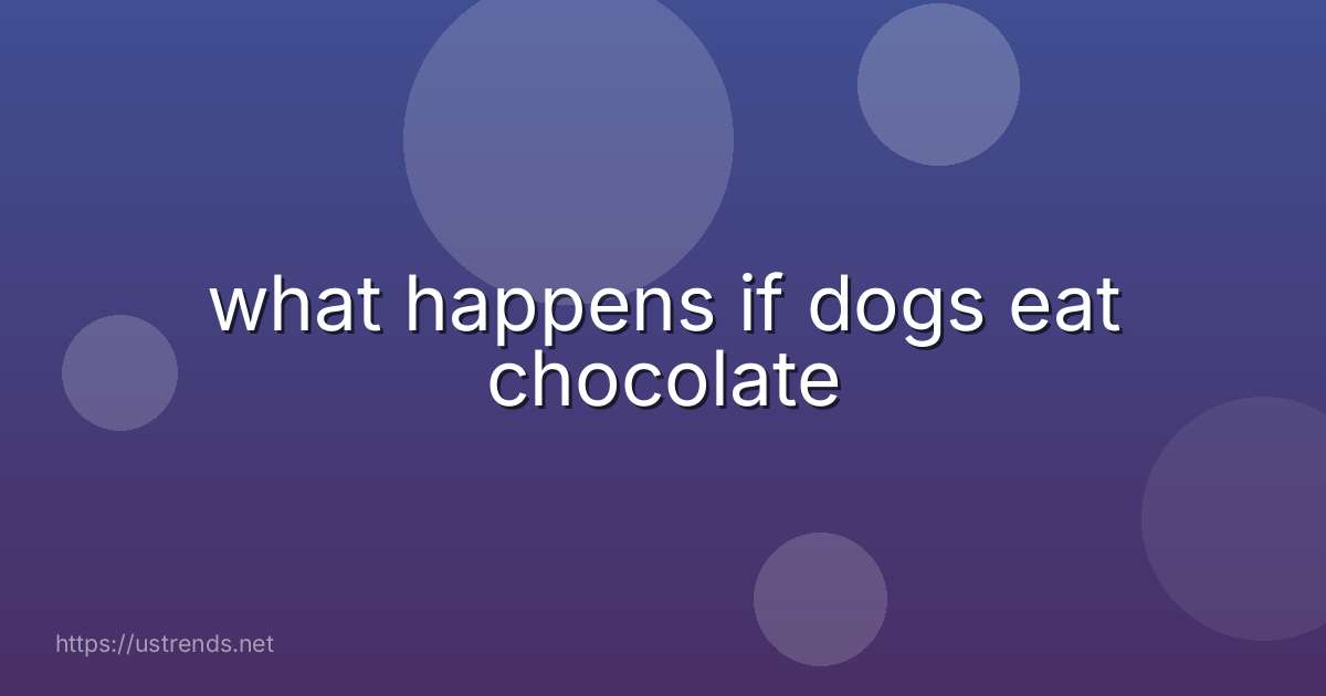 what happens if dogs eat chocolate