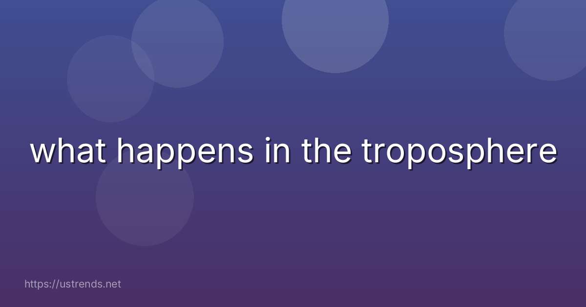 what happens in the troposphere
