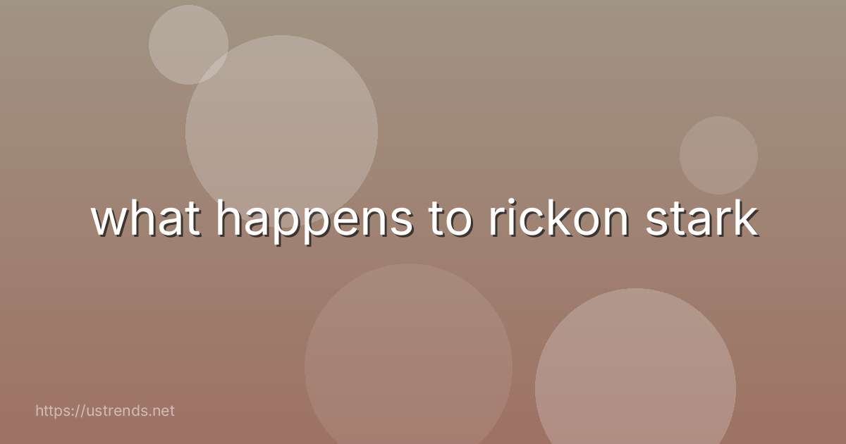 what happens to rickon stark