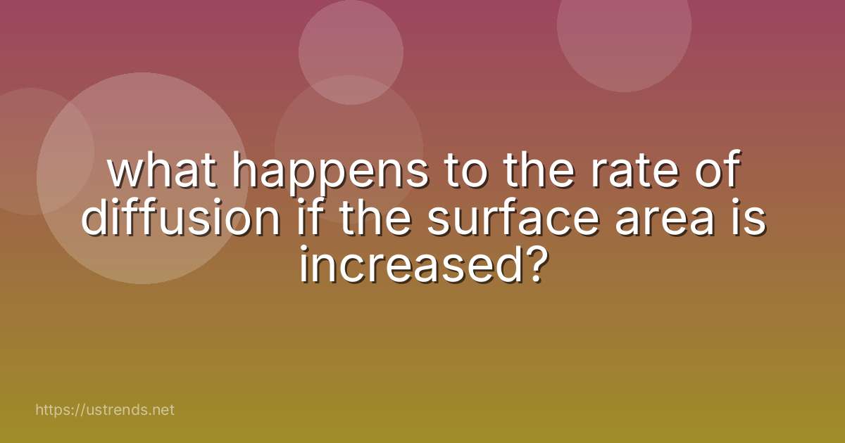 what happens to the rate of diffusion if the surface area is increased?