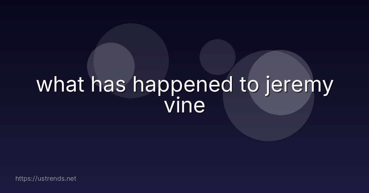 what has happened to jeremy vine