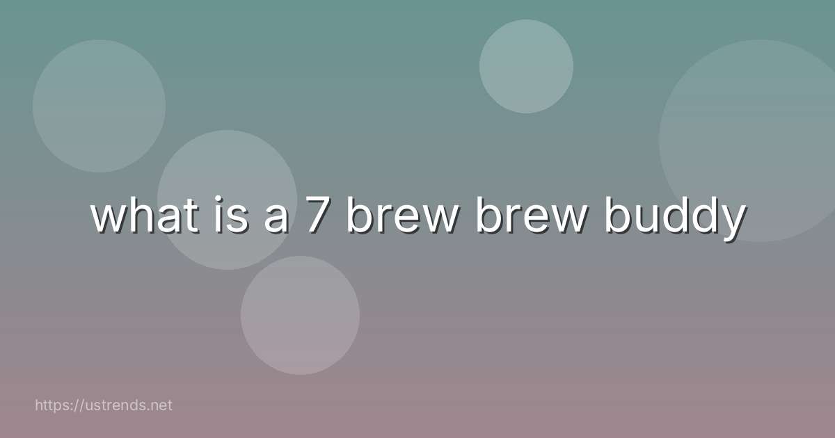 what is a 7 brew brew buddy