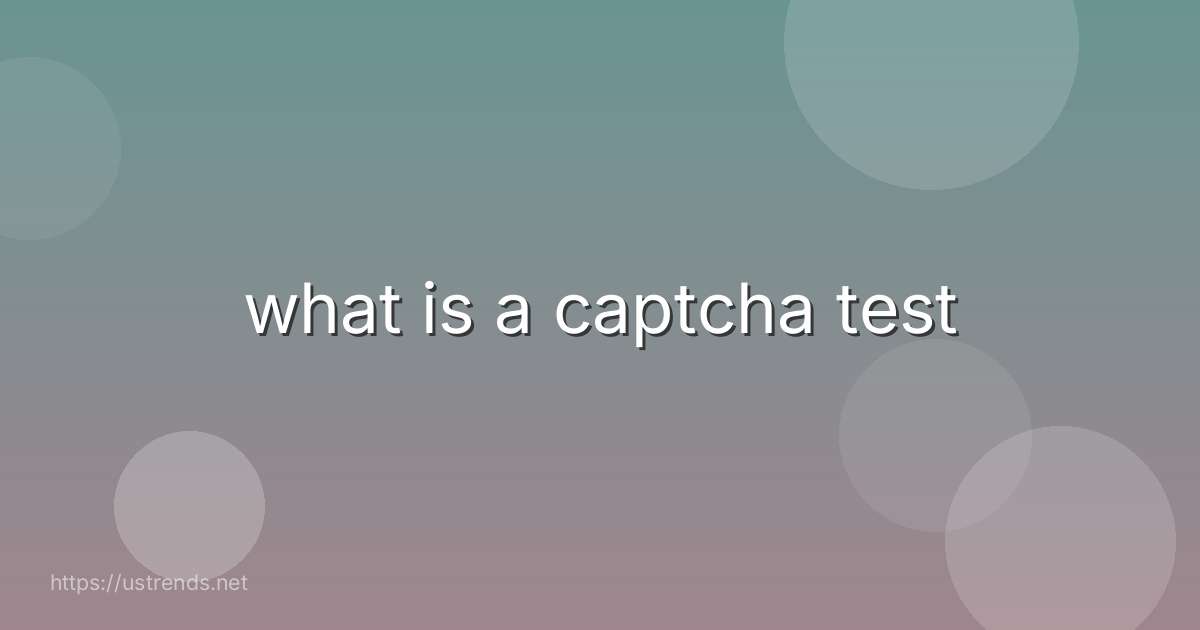 what is a captcha test