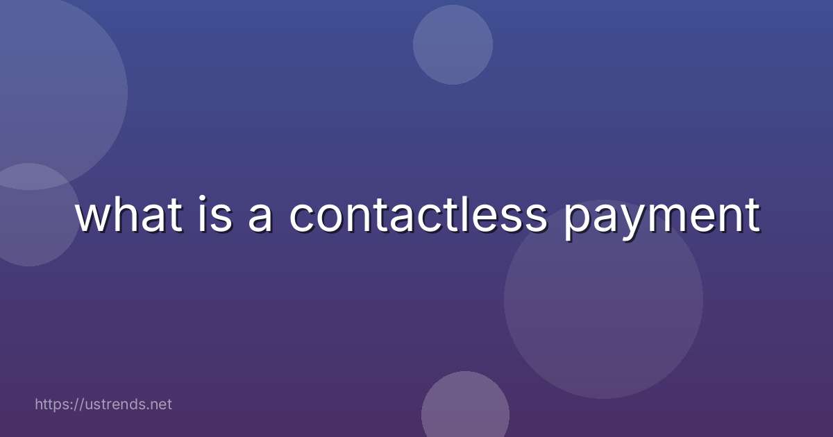what is a contactless payment
