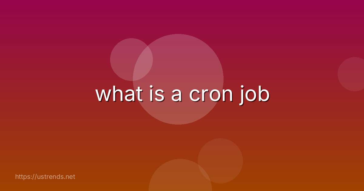 what is a cron job