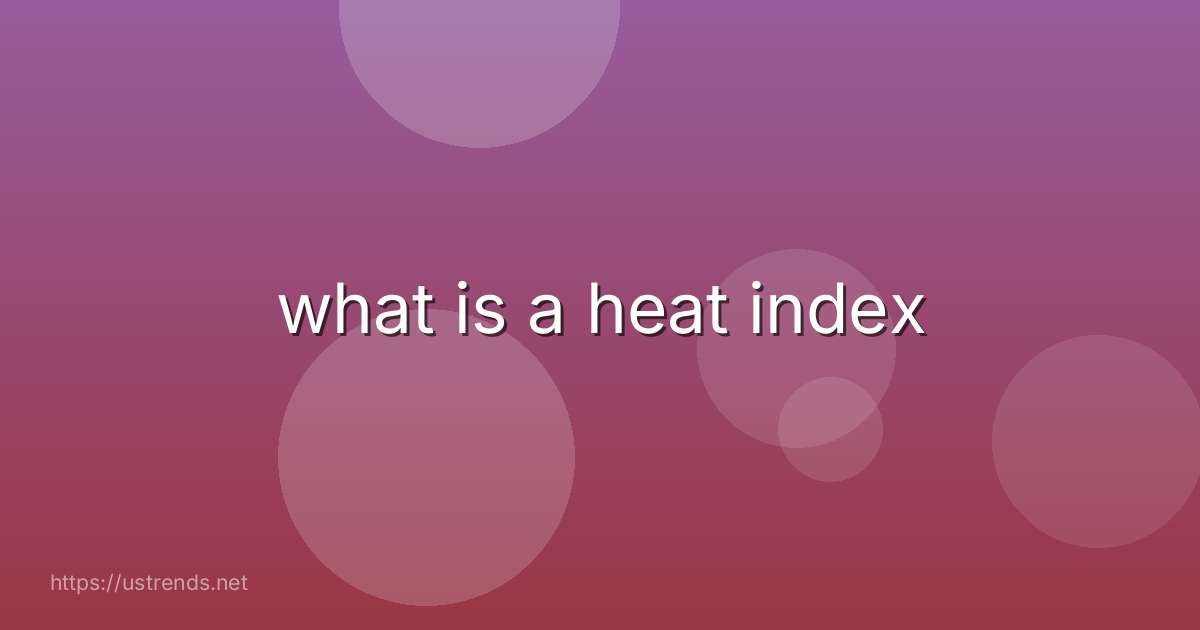 what is a heat index
